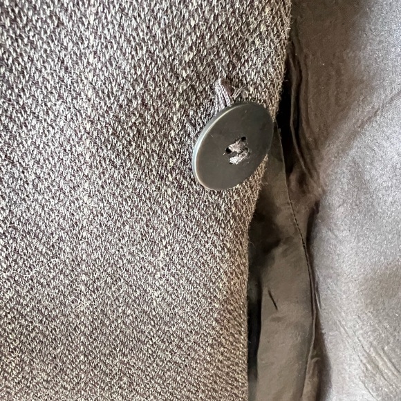 Donna Karan Wool Blend Double Breasted Tailored Stripe Blazer - Picture 9 of 10